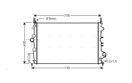 Radiator, engine cooling OLA2462 Ava Quality Cooling