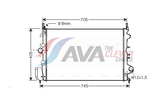 Radiator, engine cooling OLA2462 Ava Quality Cooling