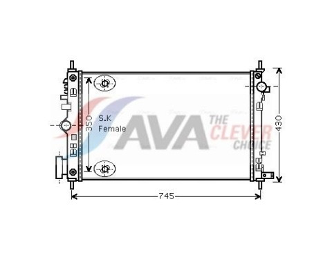 Radiator, engine cooling OLA2470 Ava Quality Cooling