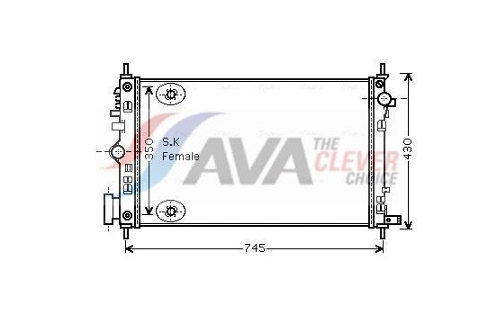 Radiator, engine cooling OLA2470 Ava Quality Cooling