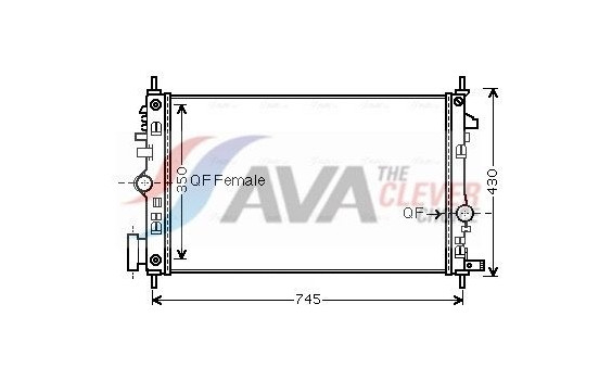 Radiator, engine cooling OLA2473 Ava Quality Cooling