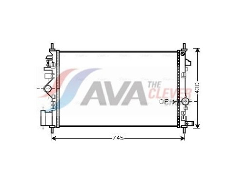 Radiator, engine cooling OLA2474 Ava Quality Cooling