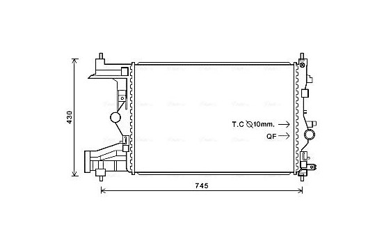 Radiator, engine cooling OLA2484 Ava Quality Cooling