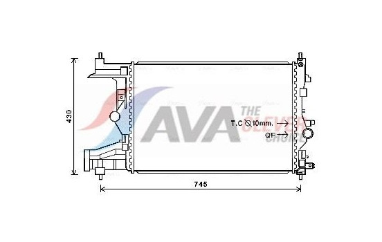 Radiator, engine cooling OLA2484 Ava Quality Cooling