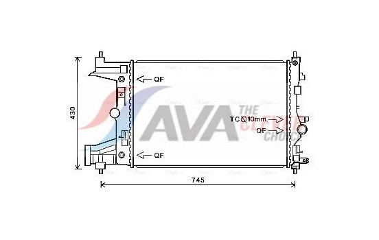 Radiator, engine cooling OLA2486 Ava Quality Cooling