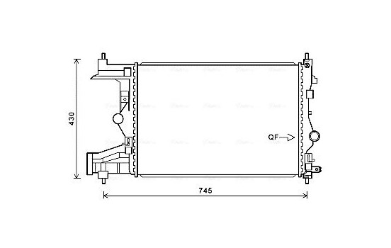 Radiator, engine cooling OLA2487 Ava Quality Cooling