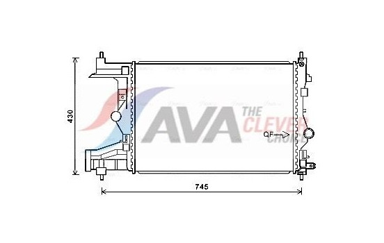 Radiator, engine cooling OLA2487 Ava Quality Cooling