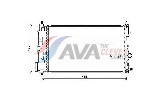 Radiator, engine cooling OLA2488 Ava Quality Cooling