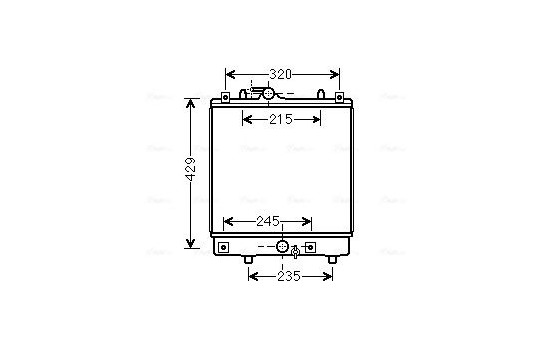 Radiator, engine cooling OLA2542 Ava Quality Cooling