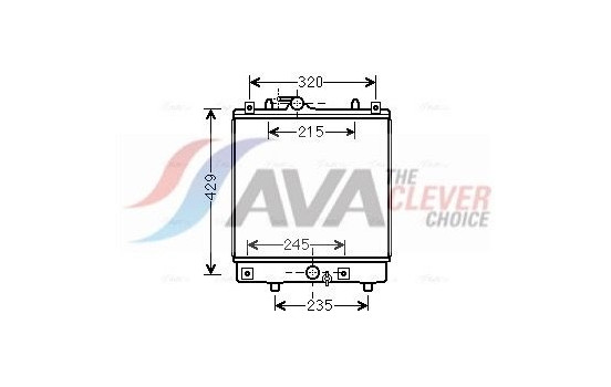 Radiator, engine cooling OLA2542 Ava Quality Cooling