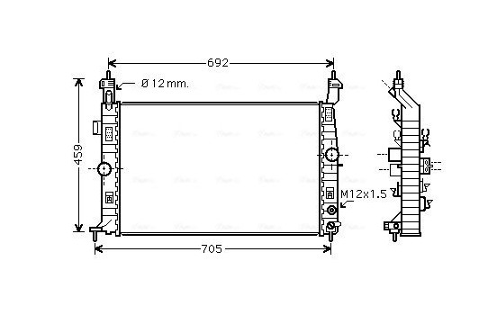 Radiator, engine cooling OLA2582 Ava Quality Cooling