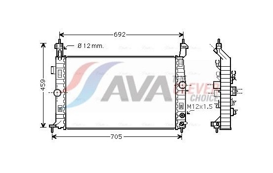 Radiator, engine cooling OLA2582 Ava Quality Cooling