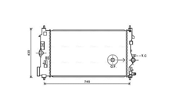 Radiator, engine cooling OLA2591 Ava Quality Cooling