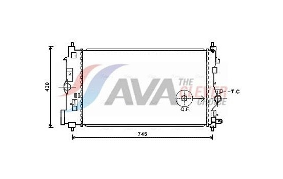 Radiator, engine cooling OLA2591 Ava Quality Cooling