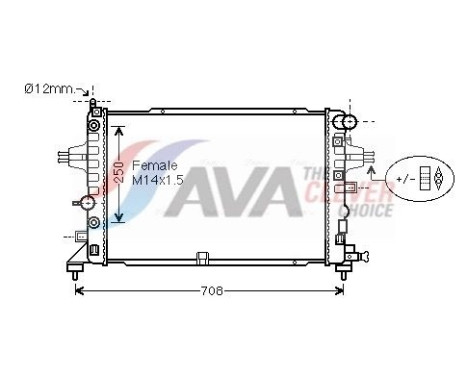 Radiator, engine cooling OLA2625 Ava Quality Cooling