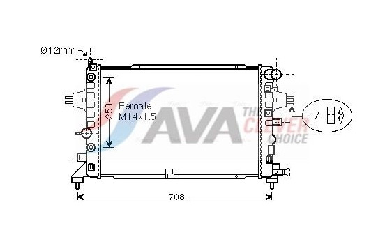 Radiator, engine cooling OLA2625 Ava Quality Cooling