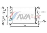 Radiator, engine cooling OLA2666 Ava Quality Cooling