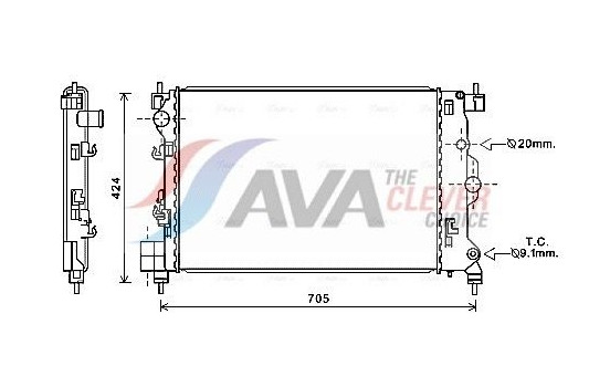 Radiator, engine cooling OLA2666 Ava Quality Cooling