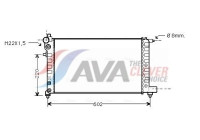 Radiator, engine cooling PE2004 Ava Quality Cooling