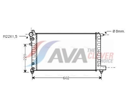 Radiator, engine cooling PE2004 Ava Quality Cooling