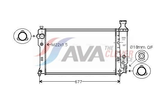 Radiator, engine cooling PE2132 Ava Quality Cooling