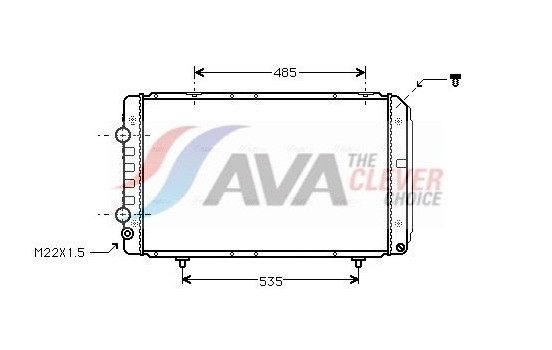 Radiator, engine cooling PE2147 Ava Quality Cooling