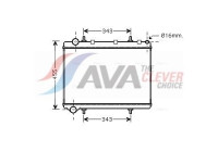 Radiator, engine cooling PE2259 Ava Quality Cooling