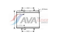 Radiator, engine cooling PE2281 Ava Quality Cooling