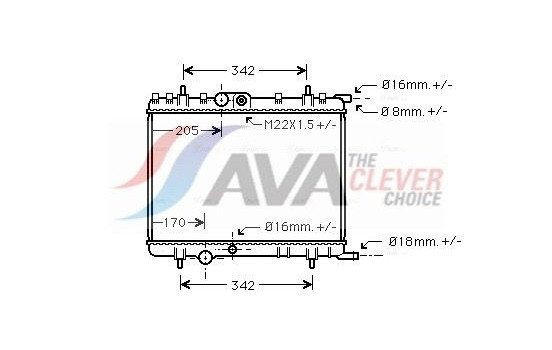 Radiator, engine cooling PE2300 Ava Quality Cooling