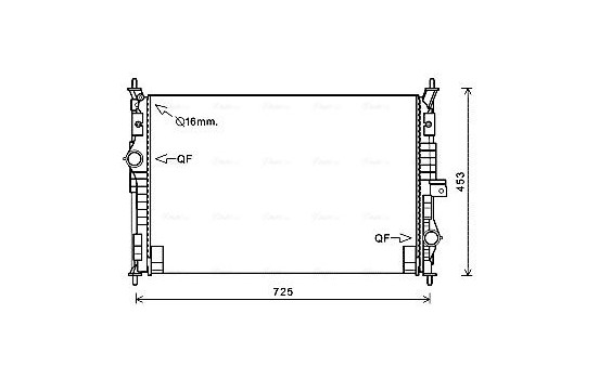 Radiator, engine cooling PE2386 Ava Quality Cooling