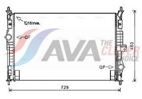 Radiator, engine cooling PE2386 Ava Quality Cooling