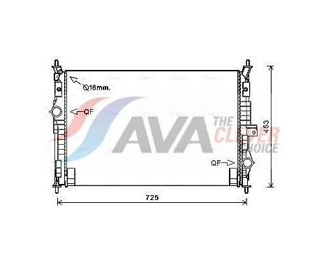 Radiator, engine cooling PE2386 Ava Quality Cooling