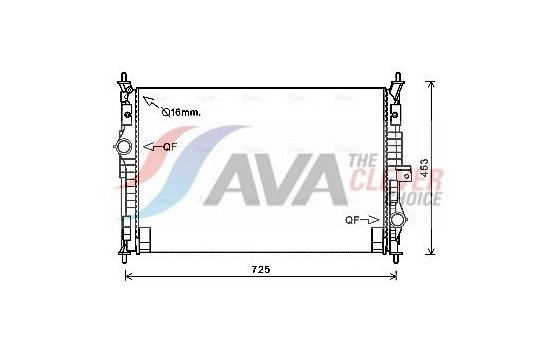 Radiator, engine cooling PE2386 Ava Quality Cooling