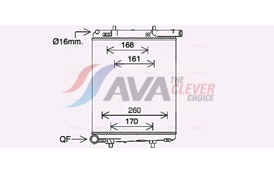 Radiator, engine cooling PE2411 Ava Quality Cooling