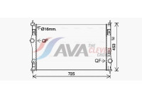 Radiator, engine cooling PE2412 Ava Quality Cooling