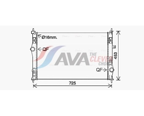 Radiator, engine cooling PE2412 Ava Quality Cooling