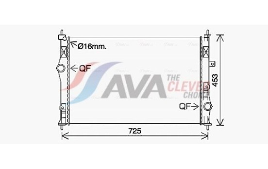 Radiator, engine cooling PE2412 Ava Quality Cooling