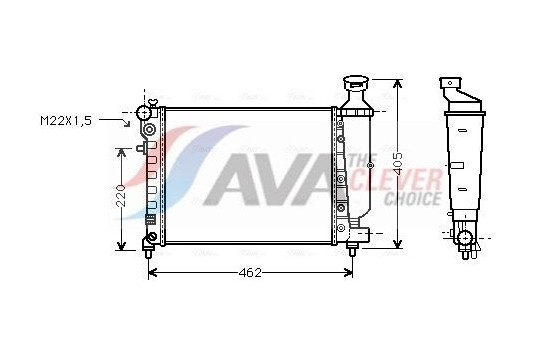 Radiator, engine cooling PEA2012 Ava Quality Cooling