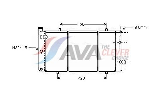 Radiator, engine cooling PEA2079 Ava Quality Cooling