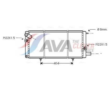 Radiator, engine cooling PEA2085 Ava Quality Cooling