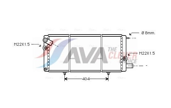 Radiator, engine cooling PEA2085 Ava Quality Cooling