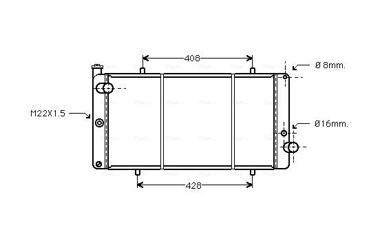 Radiator, engine cooling PEA2111 Ava Quality Cooling