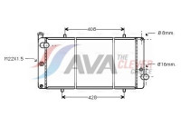 Radiator, engine cooling PEA2111 Ava Quality Cooling