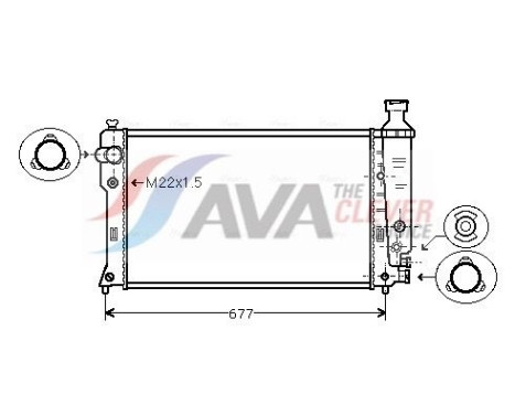 Radiator, engine cooling PEA2133 Ava Quality Cooling