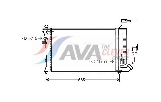 Radiator, engine cooling PEA2136 Ava Quality Cooling
