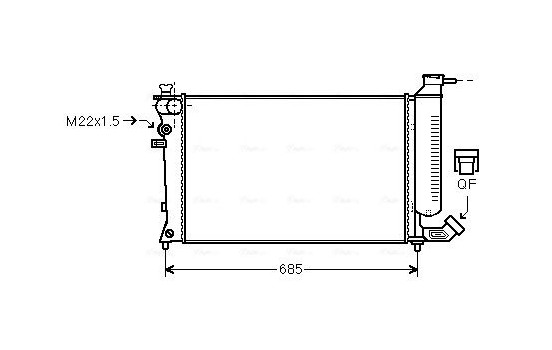 Radiator, engine cooling PEA2137 Ava Quality Cooling