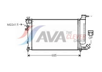 Radiator, engine cooling PEA2137 Ava Quality Cooling