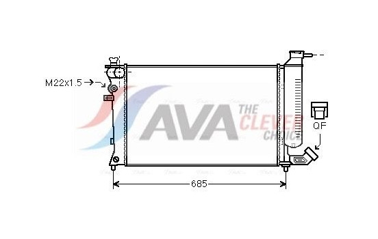 Radiator, engine cooling PEA2137 Ava Quality Cooling