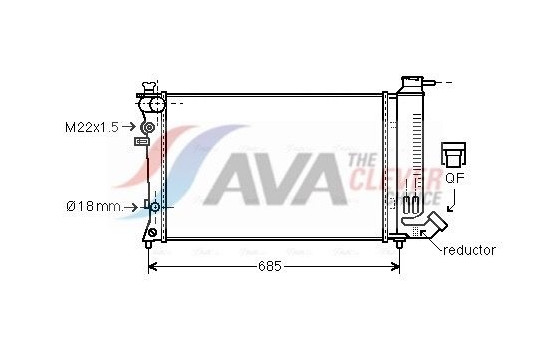 Radiator, engine cooling PEA2140 Ava Quality Cooling