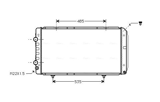 Radiator, engine cooling PEA2146 Ava Quality Cooling